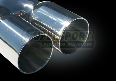 Anschweißendrohr 2x70 mit Absorber,gerade,200,TÜV-frei