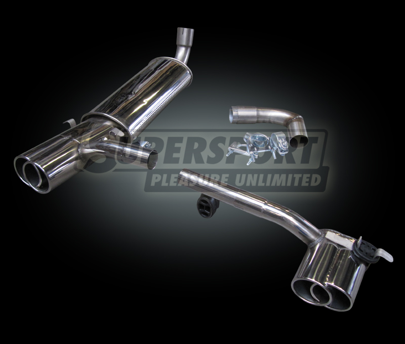 Supersport Edelstahl Endschalld&auml;mpfer DUPLEX AUDI 80,90 (SU97100514-0)
