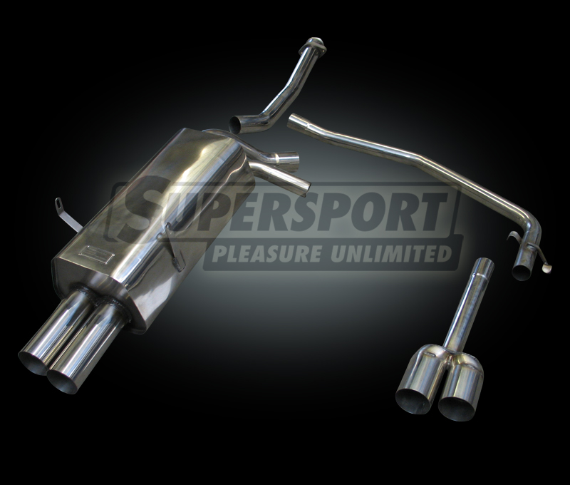 Supersport Edelstahl Endschalld&auml;mpfer DUPLEX BMW E36 (SU9713084-0)