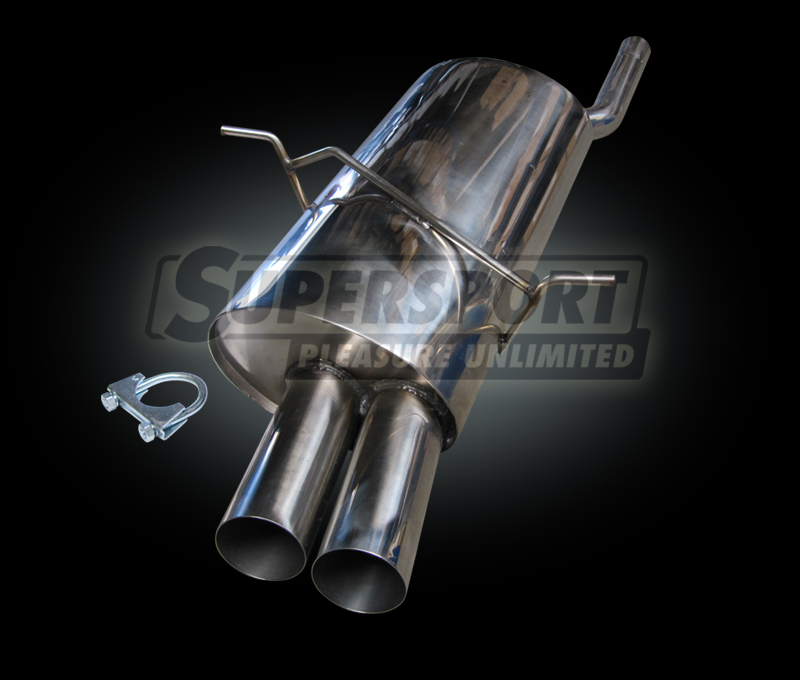 Supersport Edelstahl Endschalld&auml;mpfer 3er BMW E46 2/98- (SU971323-0)