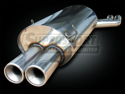 SUPERSPORT Edelstahl Endschalldämpfer 3er BMW E46 Bj. 9/00- 320-330 97-150KW WOW